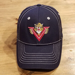 Vintage Florida Panthers Hat Strap Back Blue 90s Hockey One Size Old Logo